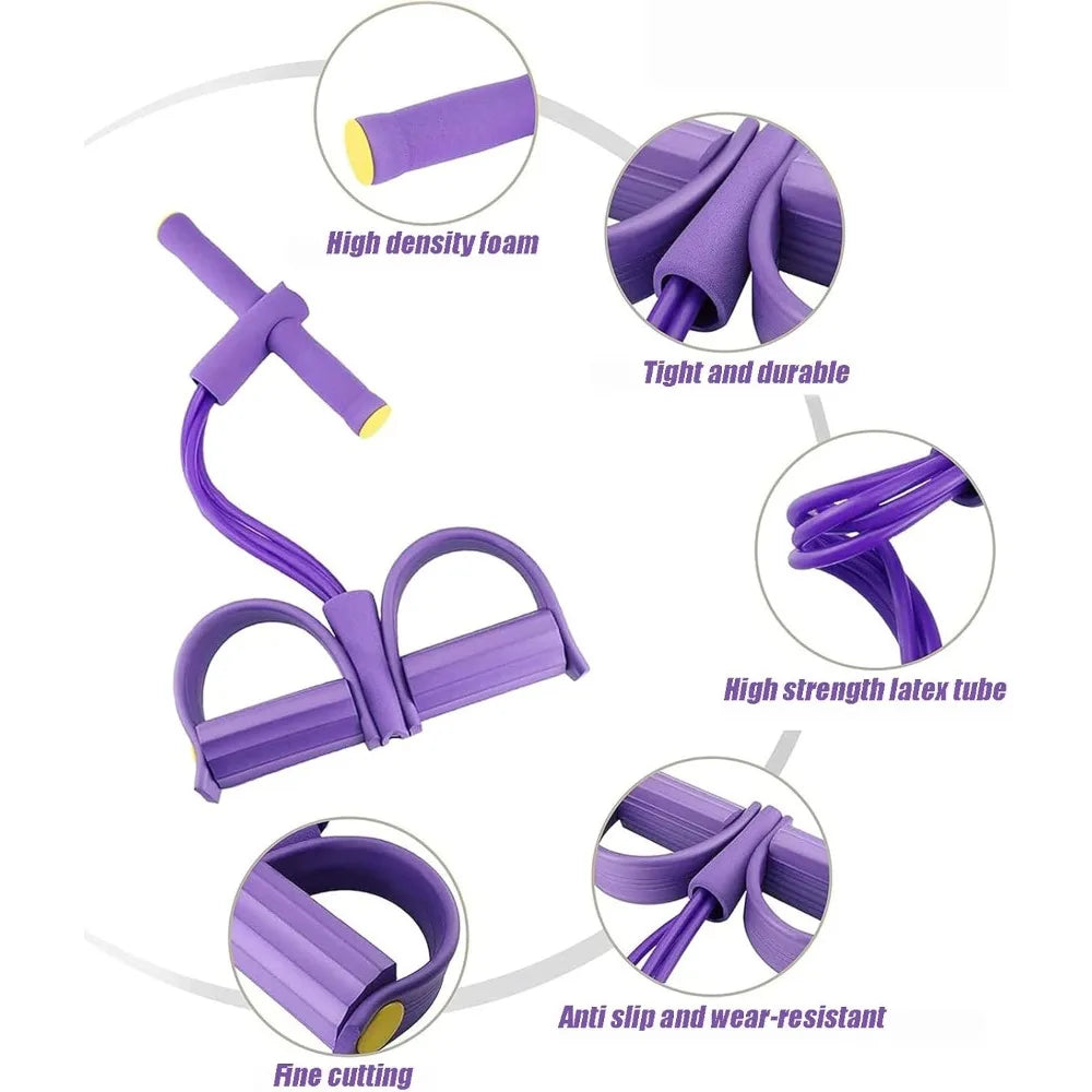 38cm Full Body Workout Resistance Bands | TPE Elastic Tubes with Foam Grips lifestyle view