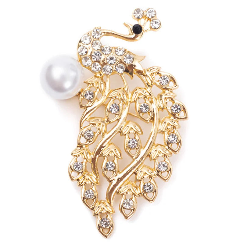 Elegant Pearl Flower Brooch Pin Badge For Women Girls Fashion Clothes Decoration Jewelry Gifts