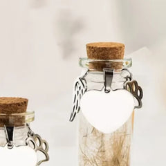 Pet Memorial Bottle For Pet Hair Dogs Cats Fur Keepsake Bottle Storage With 3 Silver Accessories Pet