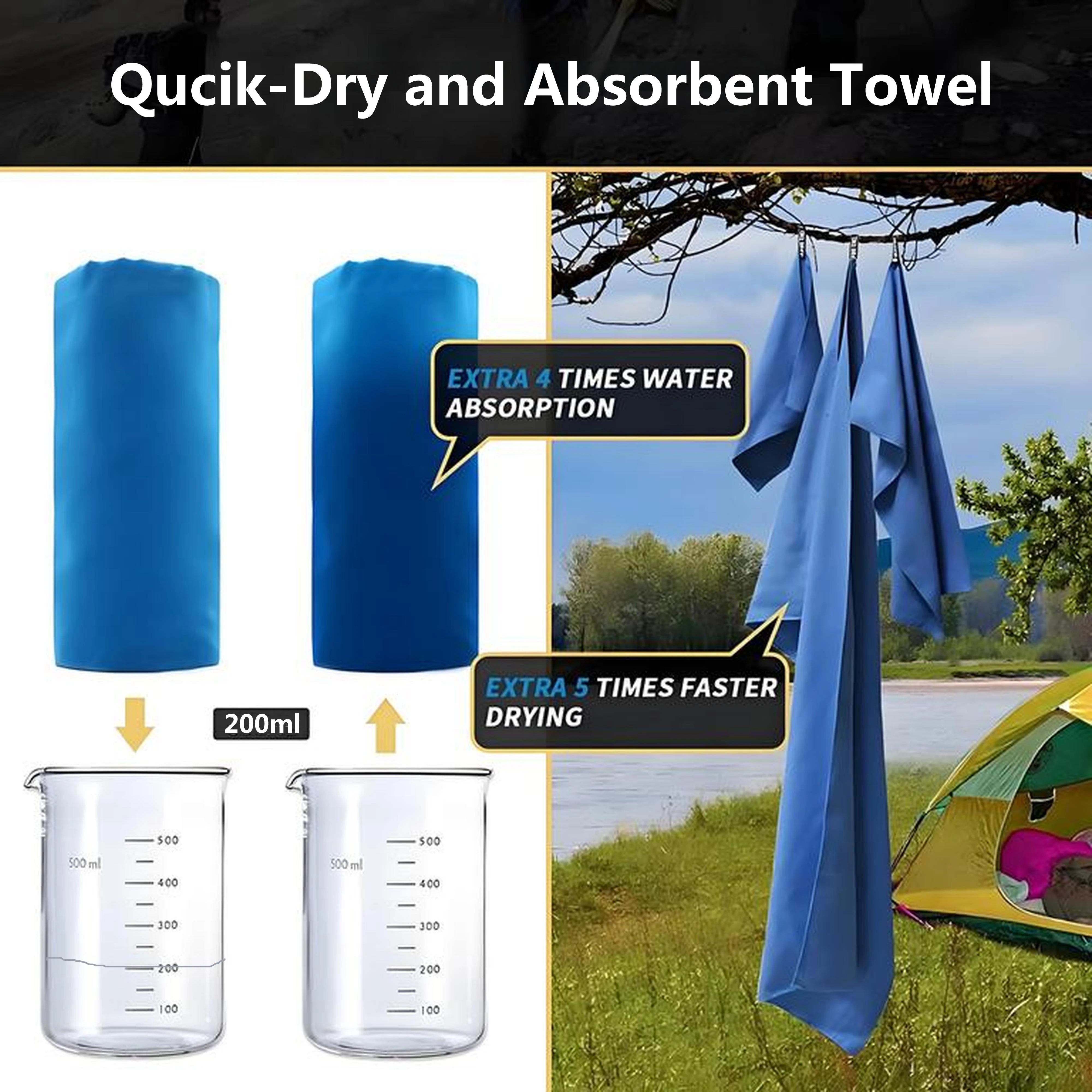 Quick-Drying Microfiber Camping Towel Super Absorbent Gym/Swimming Towel 40x80cm Lightwe detail view