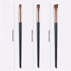 3pcs Makeup Brush Set, Blade Eyeliner Brush Fine Oblique Head Eyebrow Brush Outline Ey close-up view