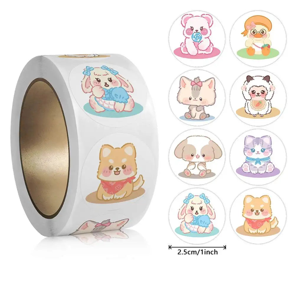 Teacher Reward Stickers for Kids | 100-500pcs Cute Animal Motivational Stickers alternate view