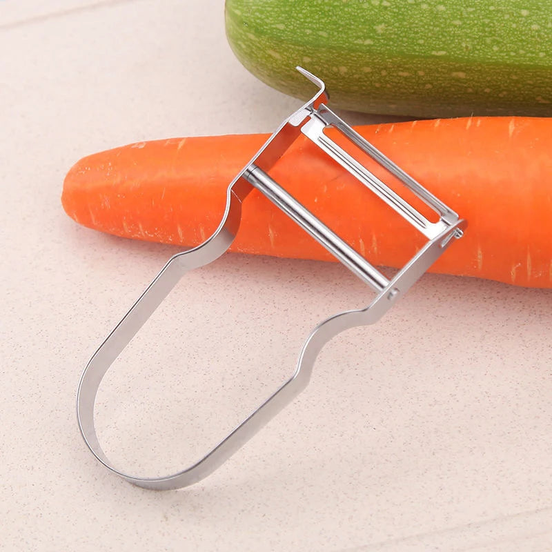 Stainless Steel Peeler | 2-in-1 Kitchen Fruit and Vegetable Slicer lifestyle view