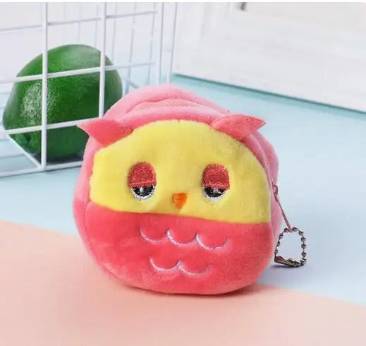 Cartoon Cute Pig Animal Coin Purse | Kawaii Soft Plush Zipper Wallet for Kids close-up view
