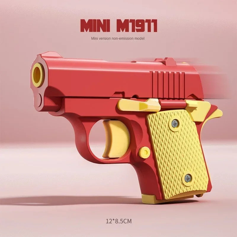 3D Mini 1911 Gravity Fidget Toy | Stress Relief Decompression Toy Gun close-up view