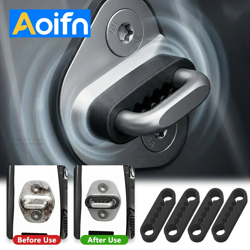 Car Door Shock Absorber Universal Car Door Buckle Soundproof Deadener Damper Cushion Anti-Vibration