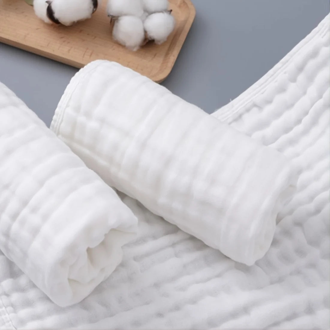 Large Muslin Burp Cloths | Extra Absorbent Baby Hand Washcloths additional angle