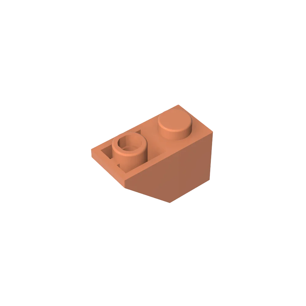Gobricks GDS-597 Slope, Inverted 45 2x1 | Compatible Building Block for DIY close-up view