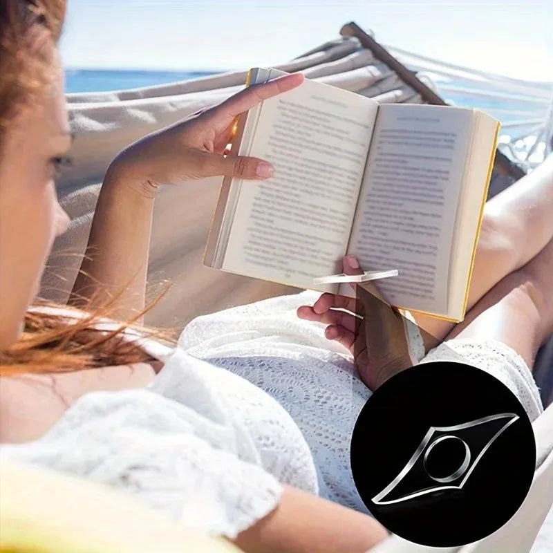 Clear Acrylic Book Page Holder Thumb Reading Helper Reusable Page Spreader Book Hol additional angle