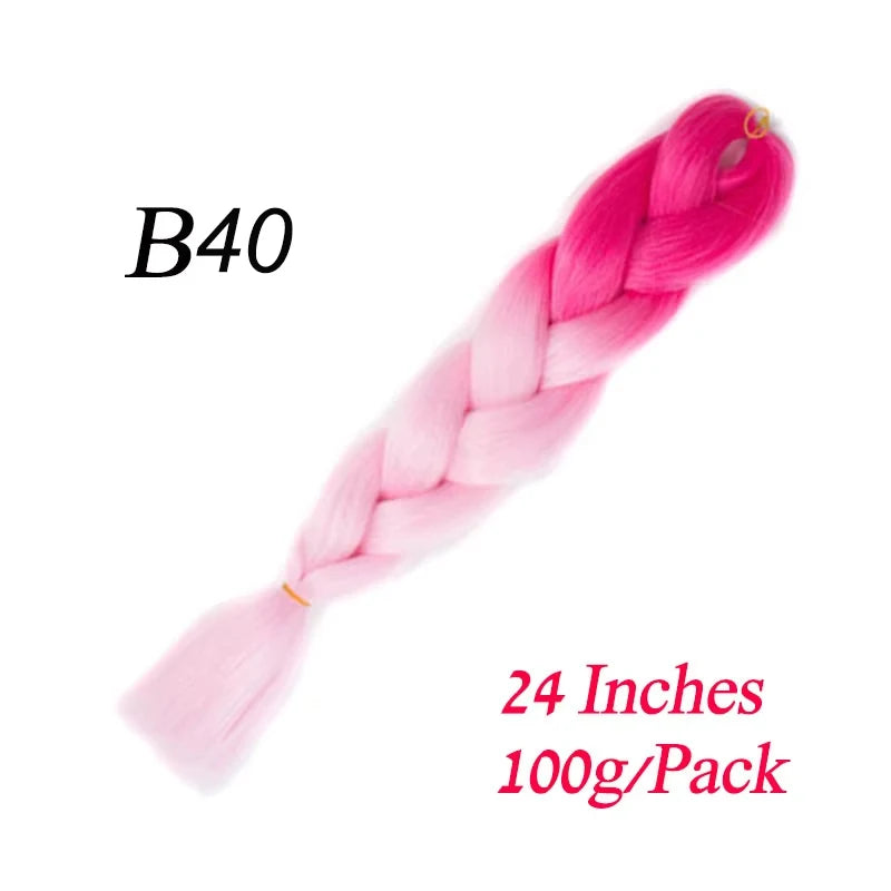 Lihui Pre Stretched Jumbo Braid Hair Extensions 24 inch | Kanekalon Synthetic Hair for African Braids