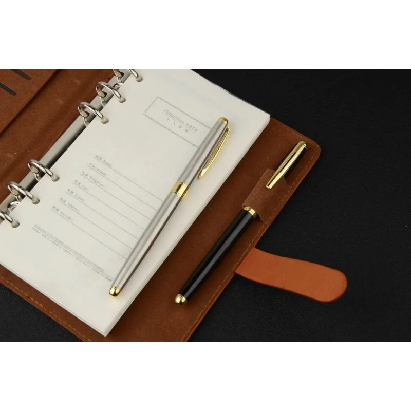 Stainless Steel Ballpoint Pen | Refillable Business Signature Pen close-up view