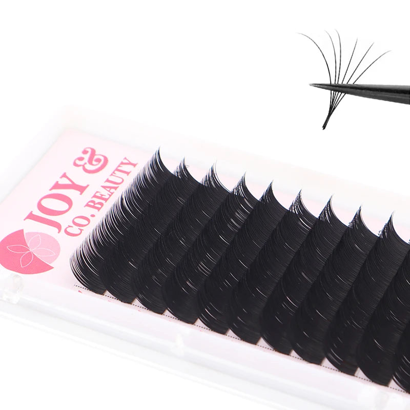 JoyCo Customize Cosplay Eyelash Extensions | Silk Lashes for Volume and Classic Styles close-up view