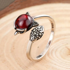 Sweet Little Fox Animal Garnet Stone Thai alternate view