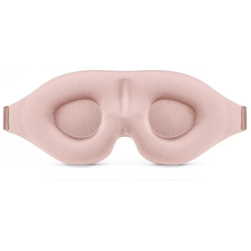3D Contoured Sleep Mask | Memory Foam Blackout Eye Shade for Deep Rest close-up view
