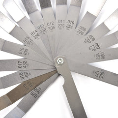 1 set for 16 Blades Feeler Gauge 0.05 to 1mm Thickness Curved Stainless Steel Gap Met alternate view