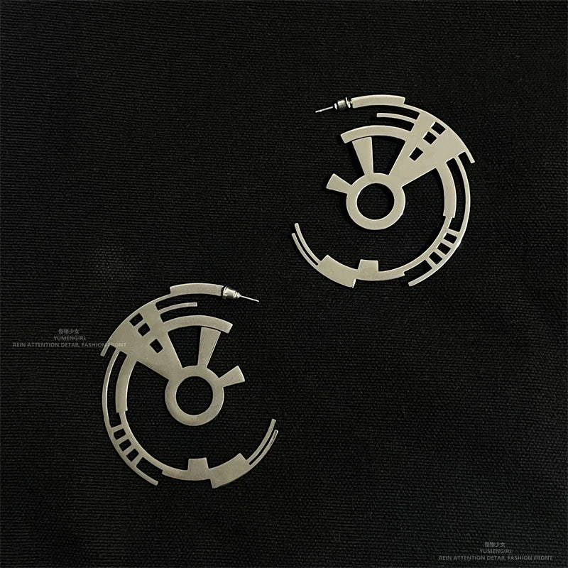 ZHUHE Gear Ear Loops Cyberpunk Style For Women Men's Jewelry Accessories Party Gifts alternate view