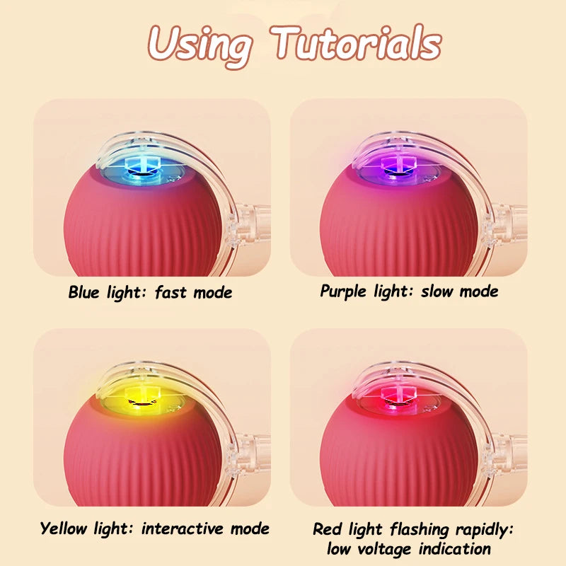 Interactive Cat Ball | Automatic Rolling Toy with Motion Sensors additional angle