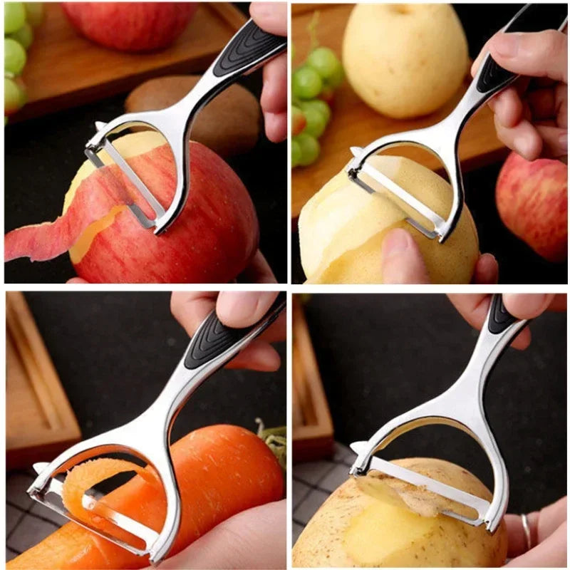 Stainless Steel Vegetable Peeler | Multi-Function Kitchen Tool for Fruits and Vegetab lifestyle view