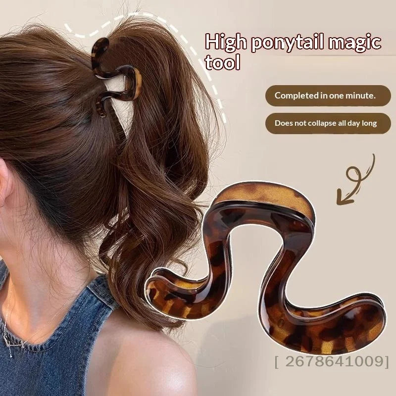 ⚑Korean Simple Matte Hair Clips Retro Geometric Claw Clips Elegant Premium Half-Up Hair Clips Shark Clip