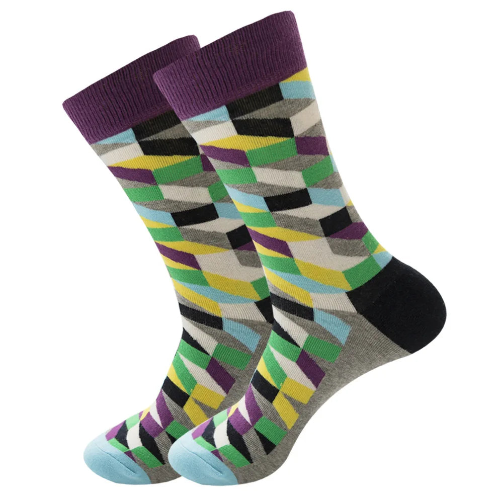 Sock Combed Cotton Funny Men's Big Size Crew Harajuku Hip Hop Thick Long Socks