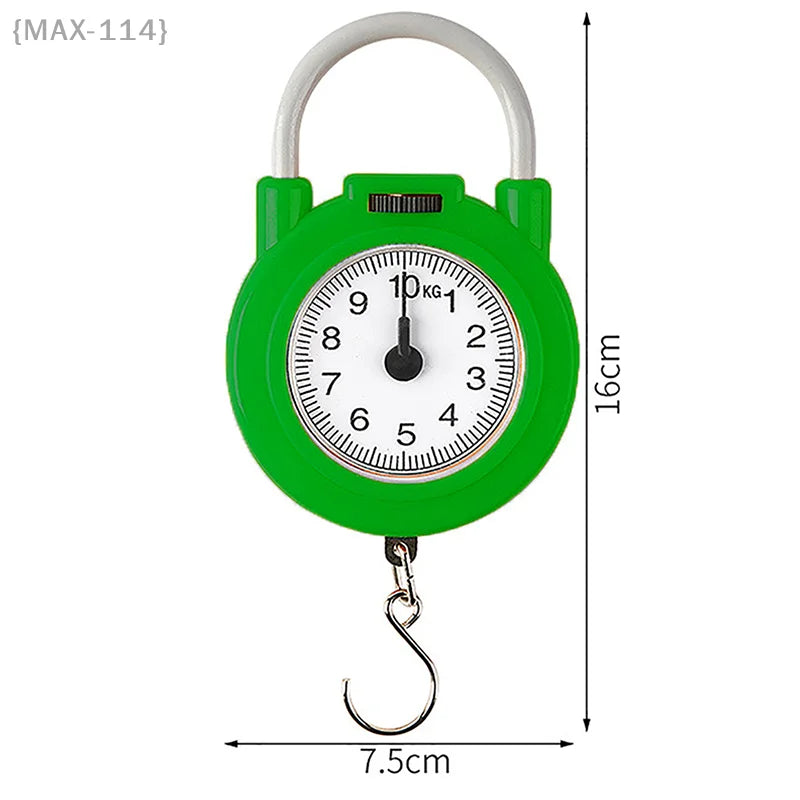 Portable 10kg Hanging Mechanical Scale | Luggage & Kitchen Weight Tool lifestyle view