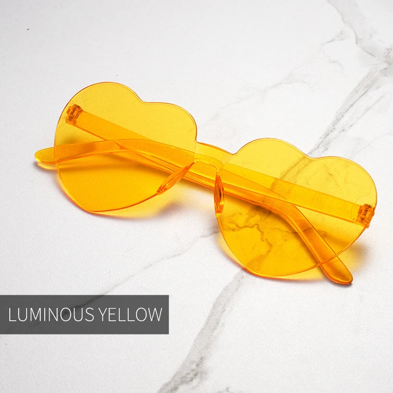 Color heart shape ocean personality Frameless Children's Sunglasses Candy Love Sung additional angle