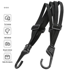 SEAMETAL Motorcycle Back Seat Helmet Strips Elastic Rope Motorcycle Helmet Fixed Strap Adjustment Fix Rope Goods Strap 60cm/90cm