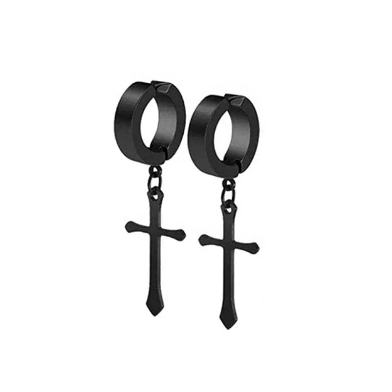 2Pcs Crystal Strong Magnetic Ear Stud Clip Earrings for Men and Women, Punk Round Z additional angle