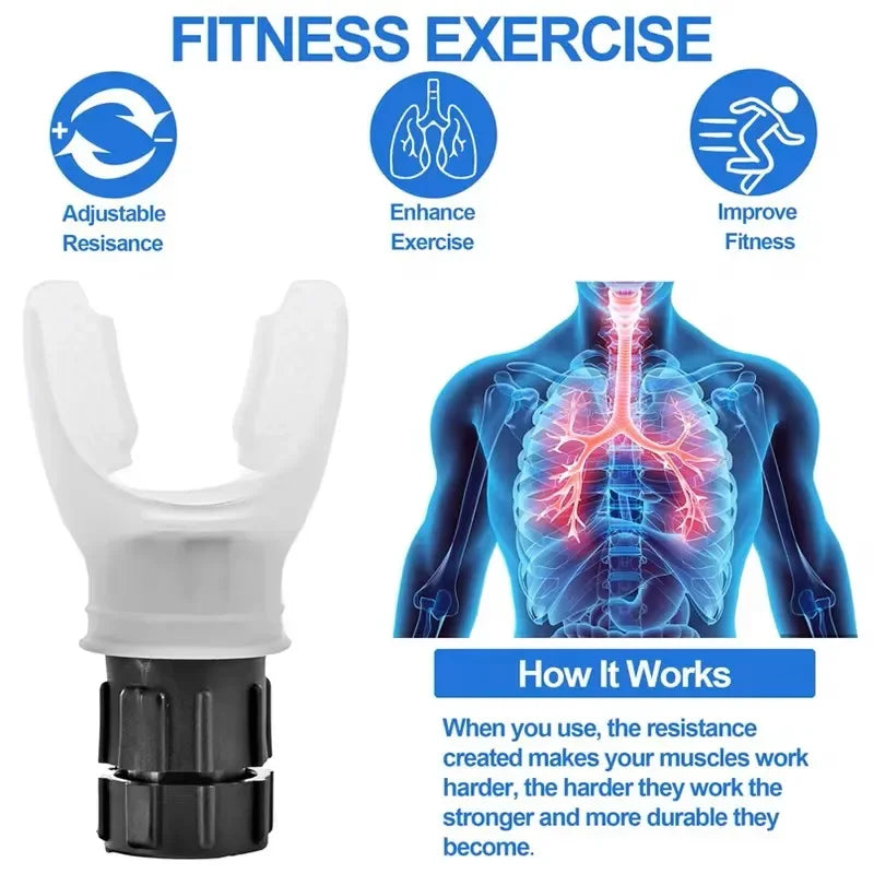 Portable Lung Capacity Trainer | Adjustable Resistance Breathing Exerciser detail view