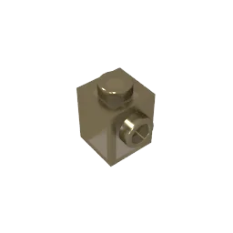 Gobricks GDS-635 BRICK 1X1 W. 1 KNOB | Single Side Bump Building Block Compatible with L detail view