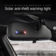 Car Mini LED Solar Power Warning Light Night Security Simulated Alarm Wireless Anti-Theft Caution La