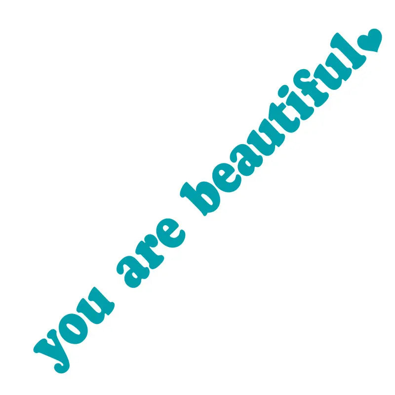 The Text Car Stickers You Are Beautiful Interior Decoration Rear View Mirror Fashion Stickers Creative Sport PVC Vinyl Decals