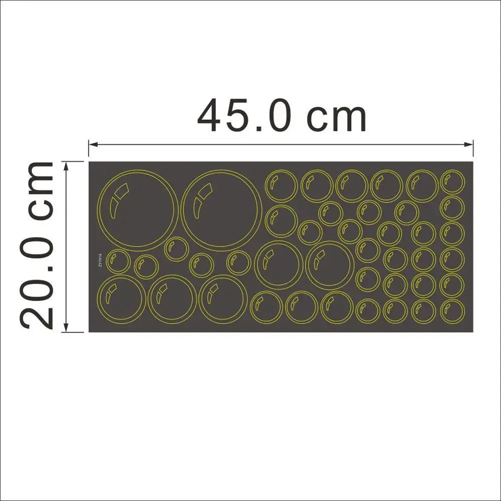 Removable Bubble Wall Stickers | Waterproof PVC Decals for Bathroom, Window & Kids Room detail view