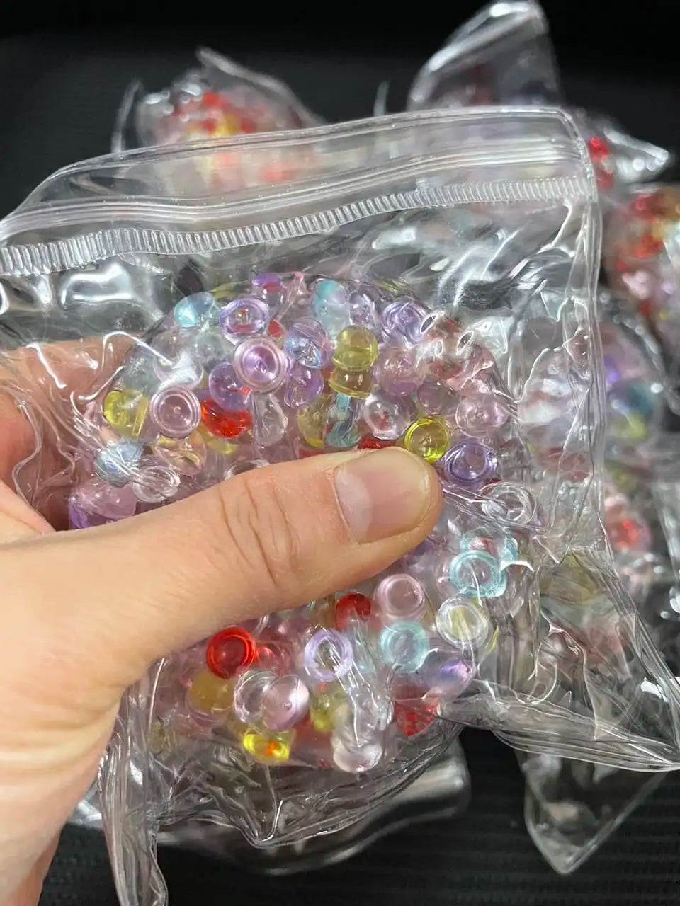 Rainbow Cube Stress Ball TPR Bead Pressure Reducing Decompression Pinch Ball for Chil lifestyle view