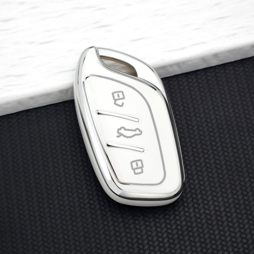 Soft TPU Car Key Case Cover Fob For MG ZS EV MG4 HS EHS MG5 MG6 MG3 MG7 GT ZX For Roewe detail view