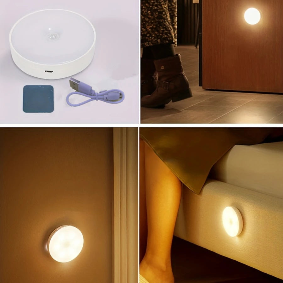 Magnetic Night Light with Motion Sensor | Rechargeable LED Lamp for Closet alternate view