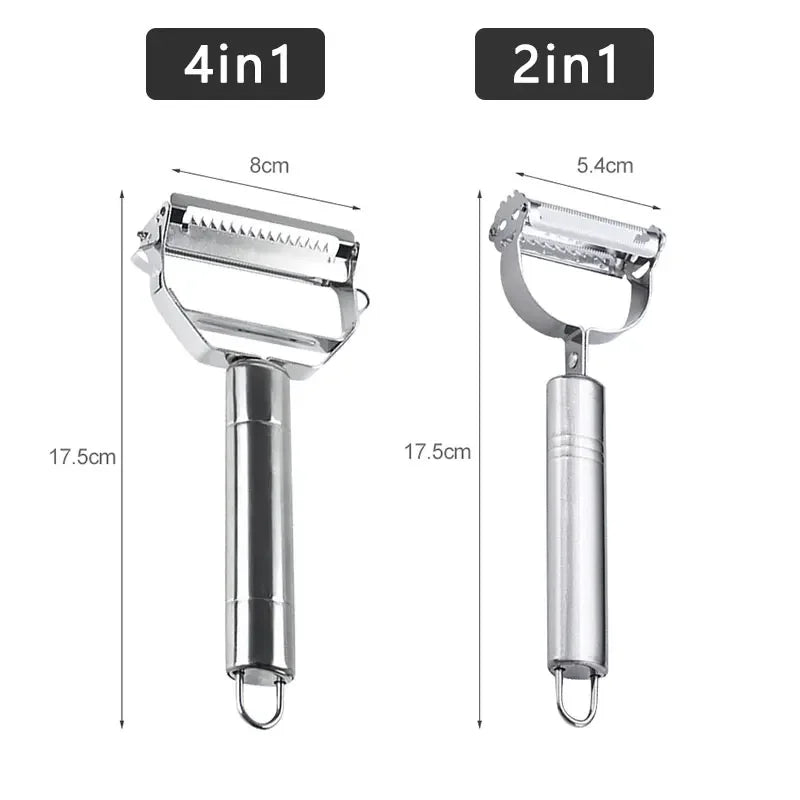 Stainless Steel Double-Head Vegetable Peeler | Multi-Function Kitchen Tool additional angle