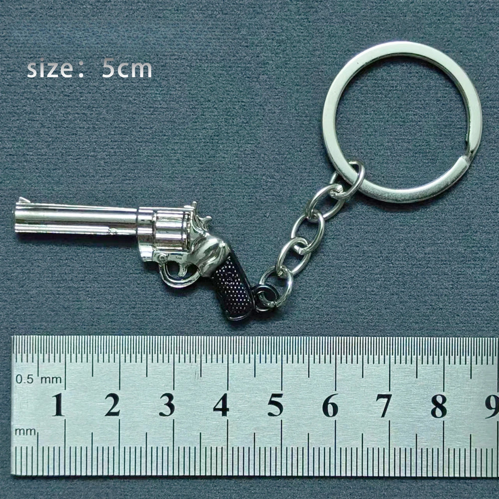 Mini Keychain Pendant Peace Elite 98k Alloy Gun Model PUBG Battlefield Boy Toy Handsom close-up view
