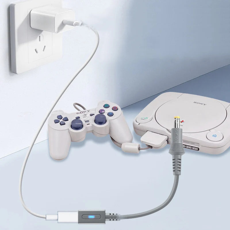 for Sony PS1 PS2 70000 Sega Drive 2 Genesie 2 Charging Cable USB C to DC4.8X1.7mm Plu alternate view