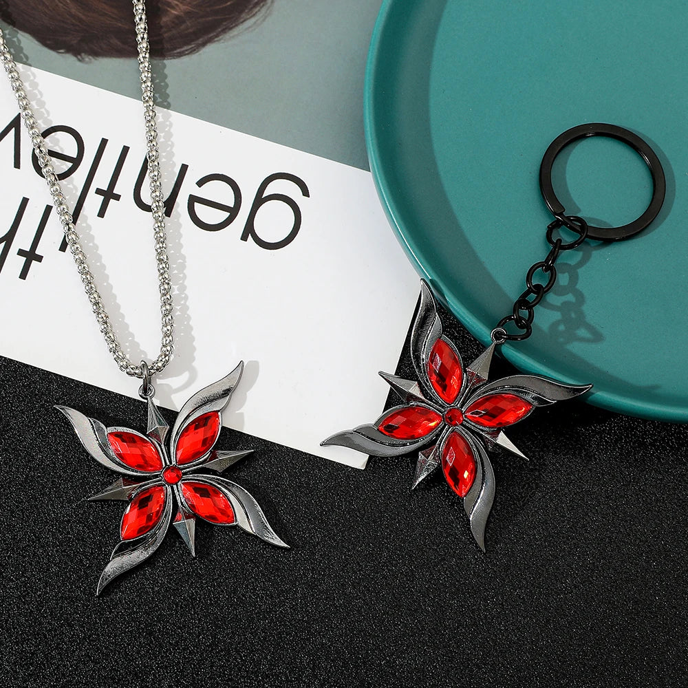 Arlecchino Gem Necklace | Cosplay Jewelry Gift for Fans alternate view