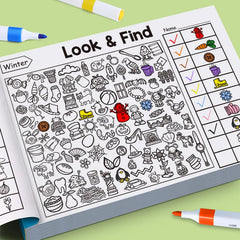 32 Pages Kids Drawing Notebook Look & Find Shape Game Fun Concentration & Attention Exercise Early E