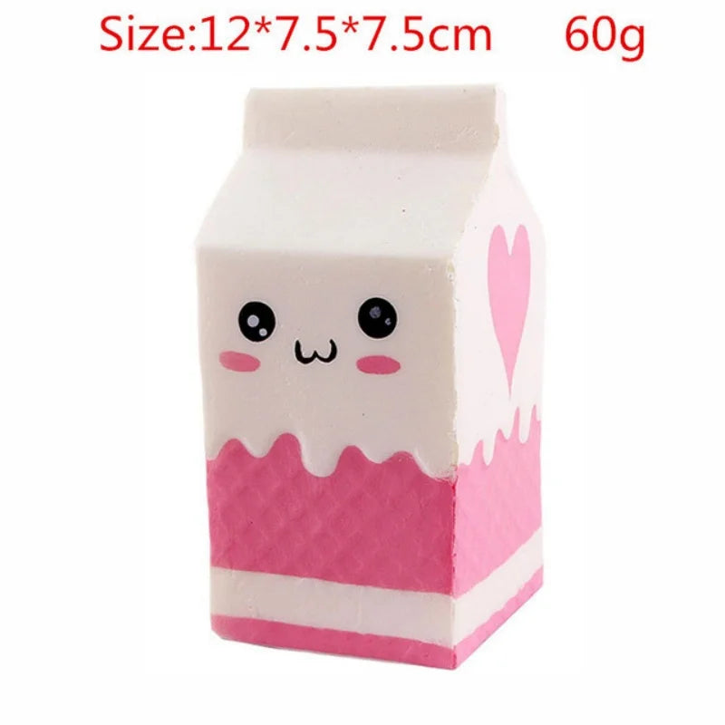 Popcorn Squeeze Toys Kawaii Food Fries Chips Milk Box Slow Rising Soft Squeeze Toy Fun close-up view