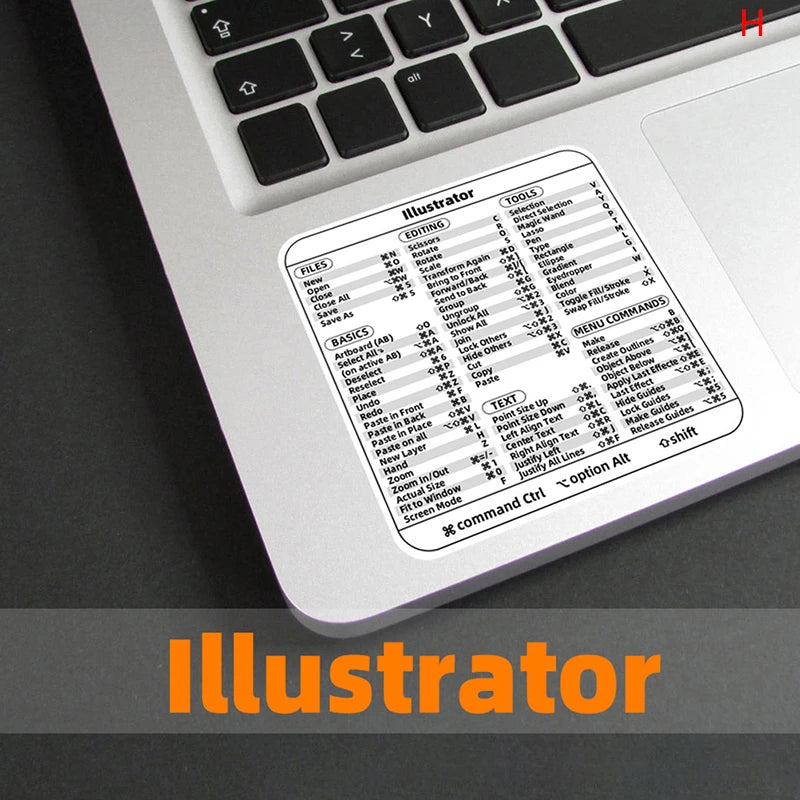 Windows PC Keyboard Shortcut Sticker | Quick Reference Decal for Laptop Desktop alternate view