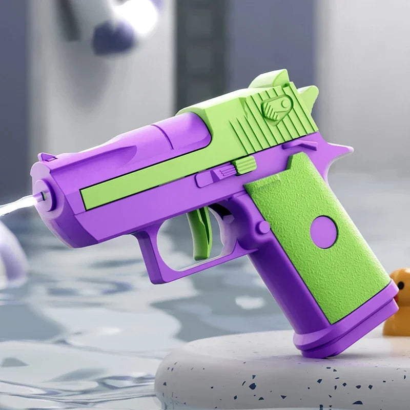 Mini Water Pistol | Mechanical Continuous Firing Water Gun for Summer Pool Shooting Fu close-up view