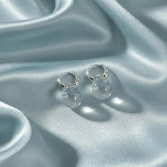 2026 Transparent Round Ball Pendant Earring Hooks Korean Fashion Jewelry For Girls Wo alternate view