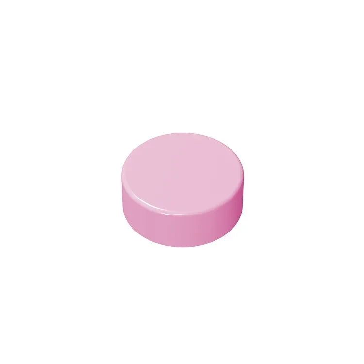 Gobricks GDS-612 Flat Tile 1x1 Round | Compatible Building Block lifestyle view