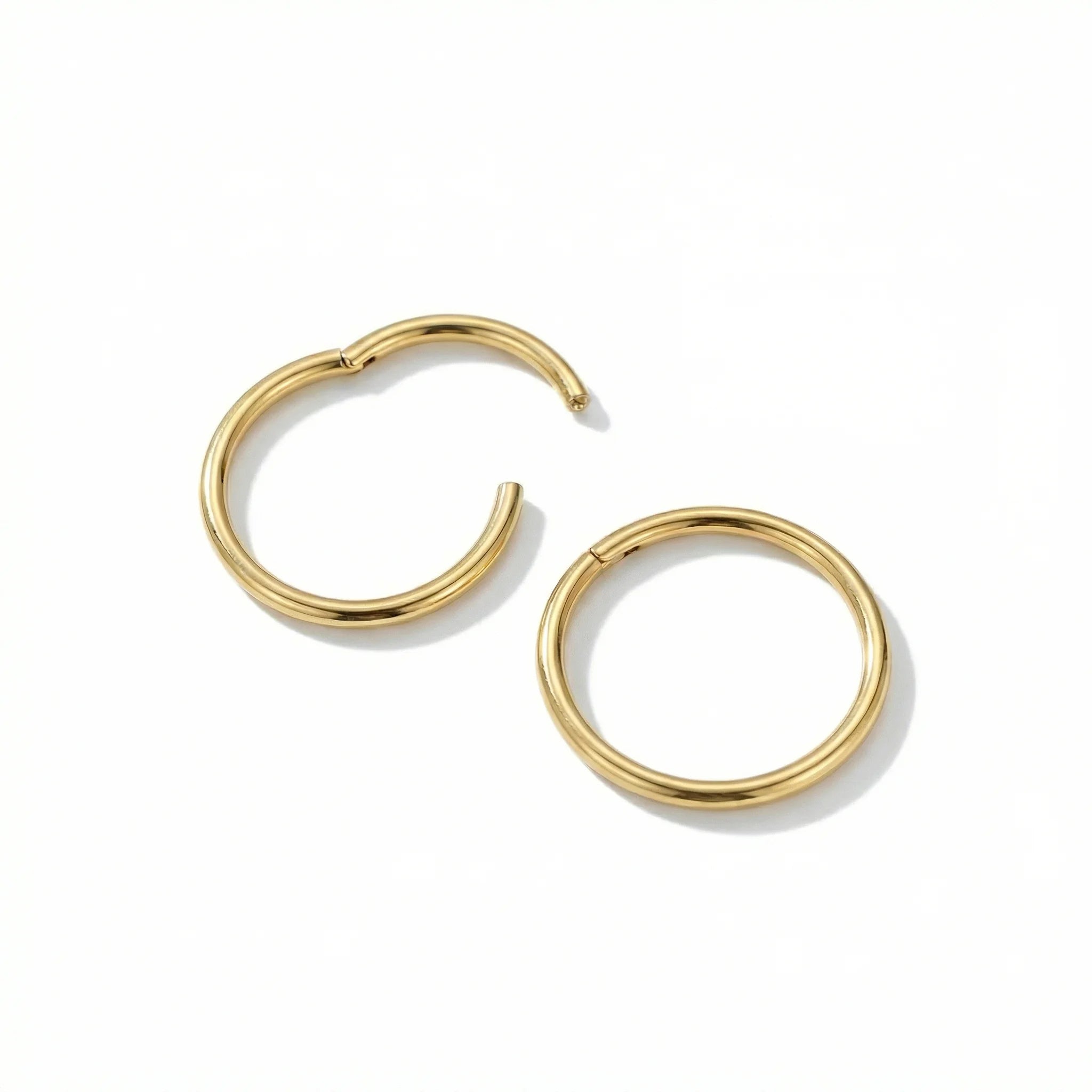 2/8PCS 18G 316L Stainless Steel Nose Ring Hoop Earrings for Women Men Septum Helix Tragus Ear Pierci