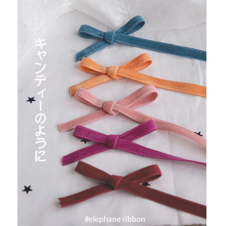 New 6-38mm Colour Single Face Line Velvet Ribbon for Bowknot Christmas Ribbon Party D lifestyle view