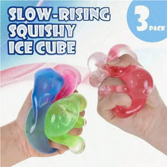 Ice Cube Stress Squeeze Toy | Sensory Fidget Toy for Relaxation and Focus close-up view