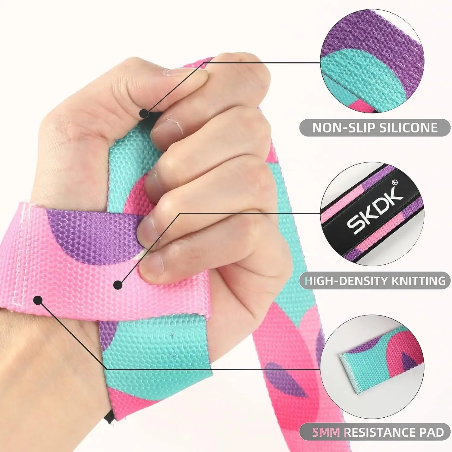 Adjustable Weightlifting Wrist Straps | Non-Slip Gym Lifting Support Bands alternate view